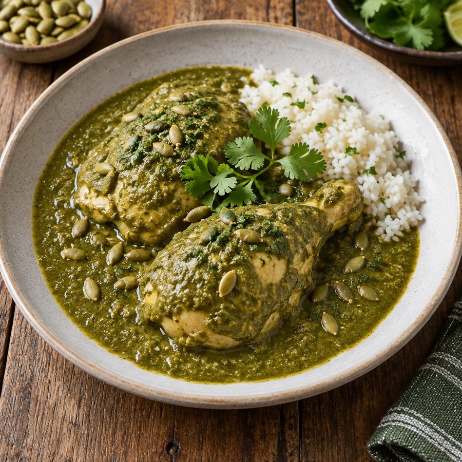 Pollo en Mole Verde
