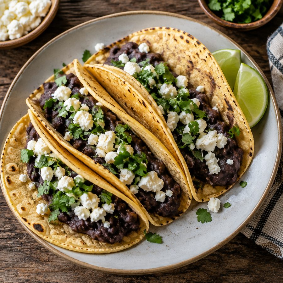 Tacos de Frijol y Queso