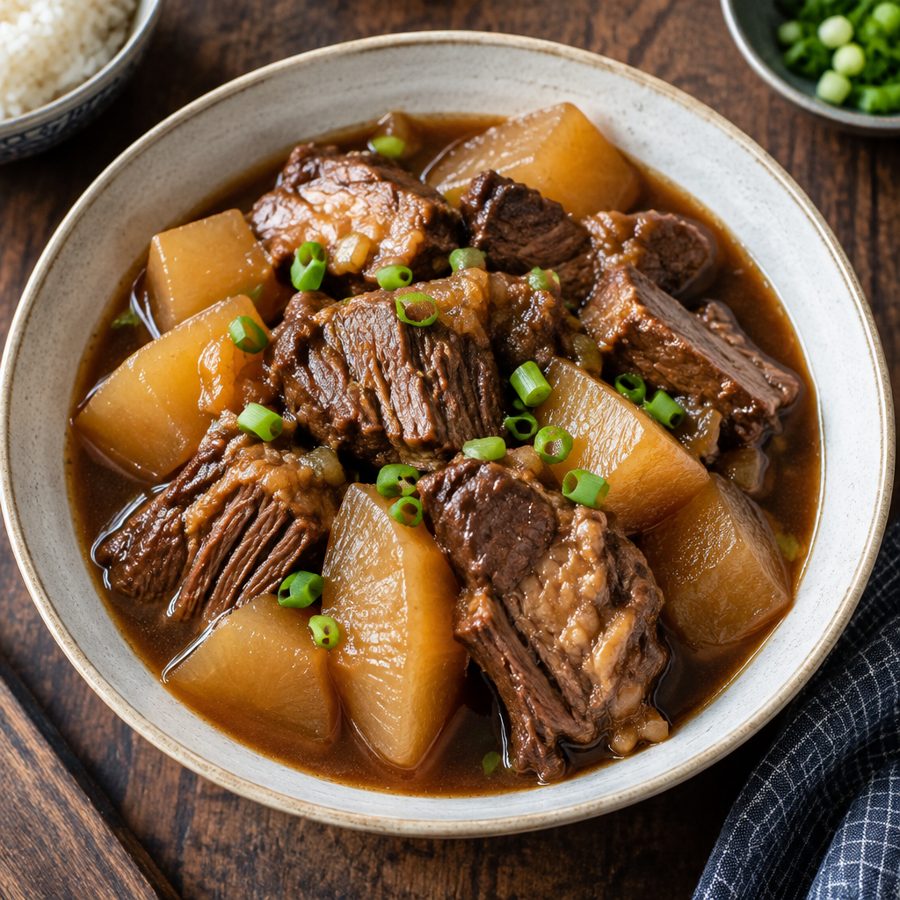 Braised Beef Brisket with Radish
