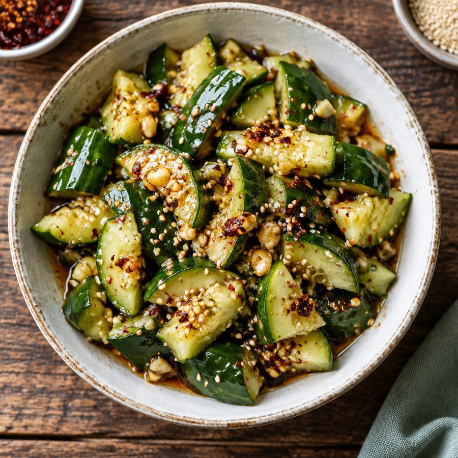 Smashed Cucumber Salad