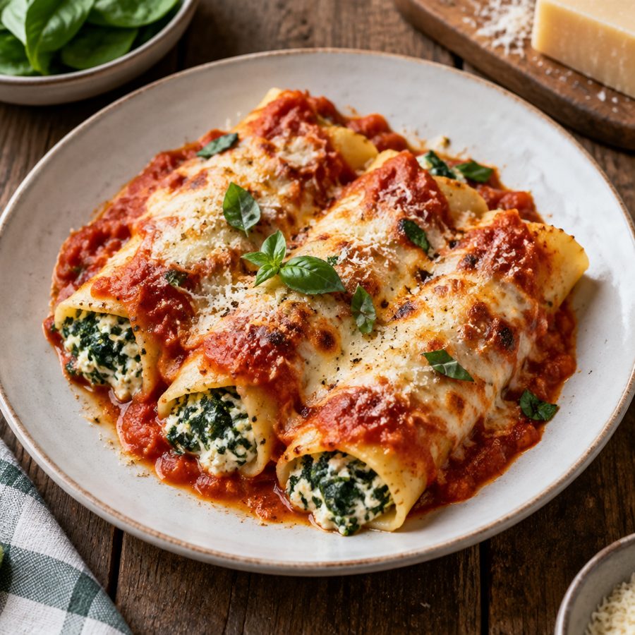 Cannelloni di Ricotta e Spinaci